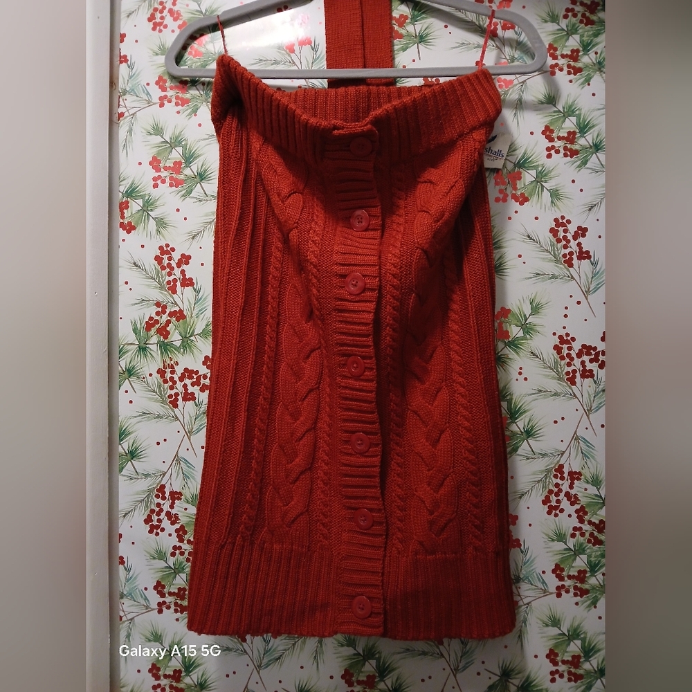 Gently worn woman's long tube top sweater with wrap size medium by echo